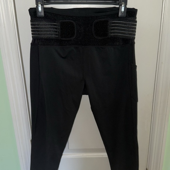 Tommie Copper Black Lower Back Support Leggings with Adjustable Straps Size L - Picture 3 of 12